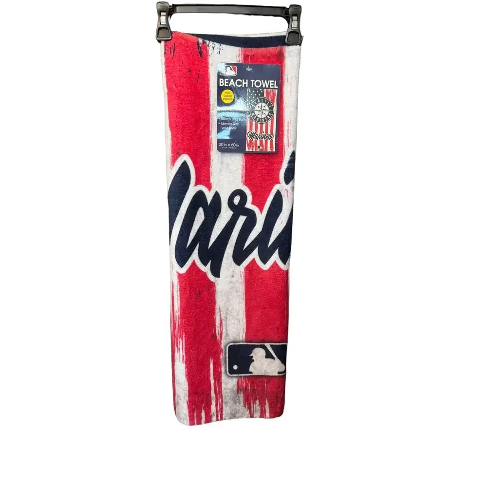 New ~ WinCraft Seattle Mariners 30'' x 60'' Patriotic Spectra Beach Towel